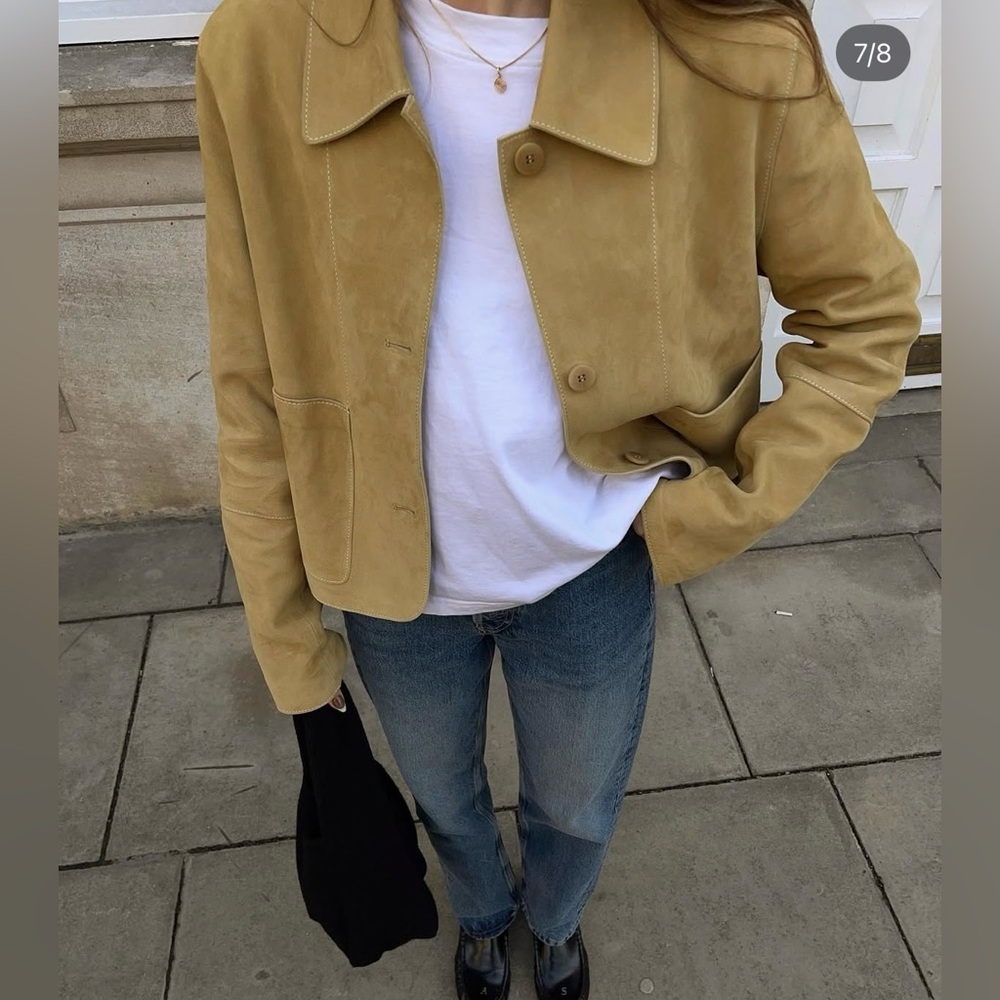 Zara Tan Leather Jacket